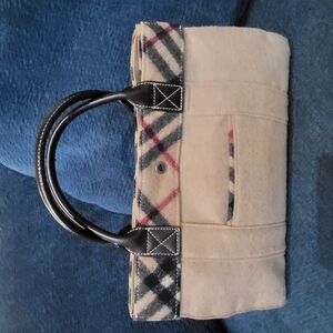 Burberry Blue Label Nova Check Wool Handbag
